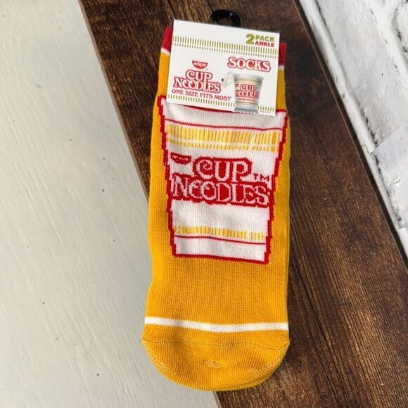 Cup Of Noodles 2 Pack Ankle Socks - Picture 1 of 4